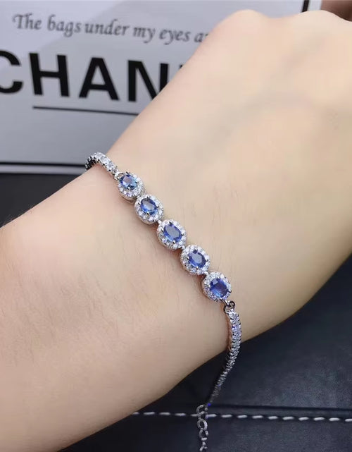 Load image into Gallery viewer, Columbia Natural Tanzanite Set Ring Earrings Necklace Fashionable with New Design Quality 925 Silver
