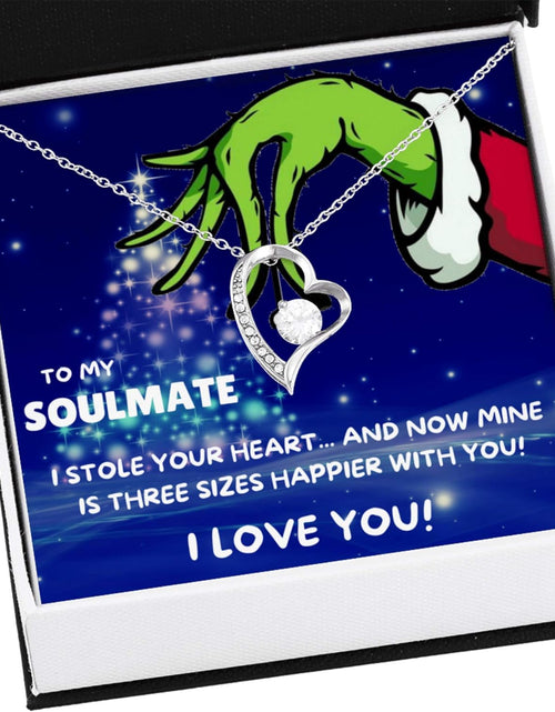 Load image into Gallery viewer, Christmas Necklace Gift for Soulmate Girlfriend Wife Mom Daughter Granddaughter Family Love Necklace Pendant Jewelry with Message Card and Gift LED Box. Christmas Gift for Fiance, Girlfriend, Future Wife, Wife. Fiance, Girlfriend, Future Wife, Wife Gift.
