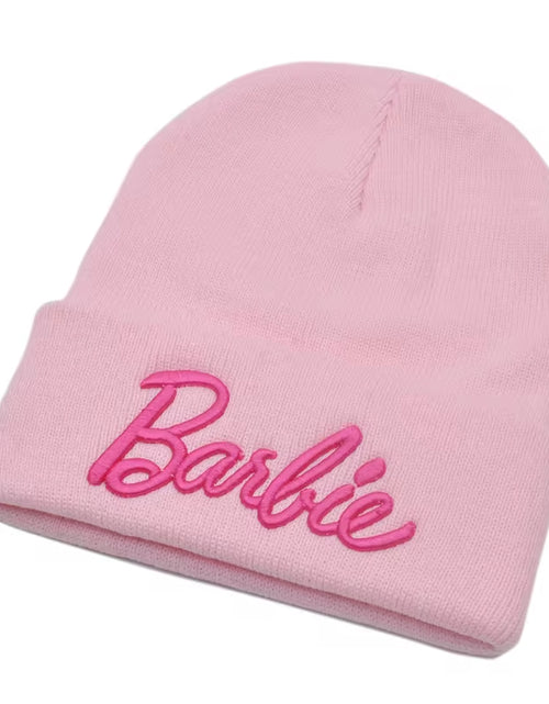 Load image into Gallery viewer, Barbie Knitted Hat Kawaii Y2K Girls Cute Woolen Hat Female Ski Cap Soft Warm Elastic All Match Leisure Hats Kids Adults Gifts
