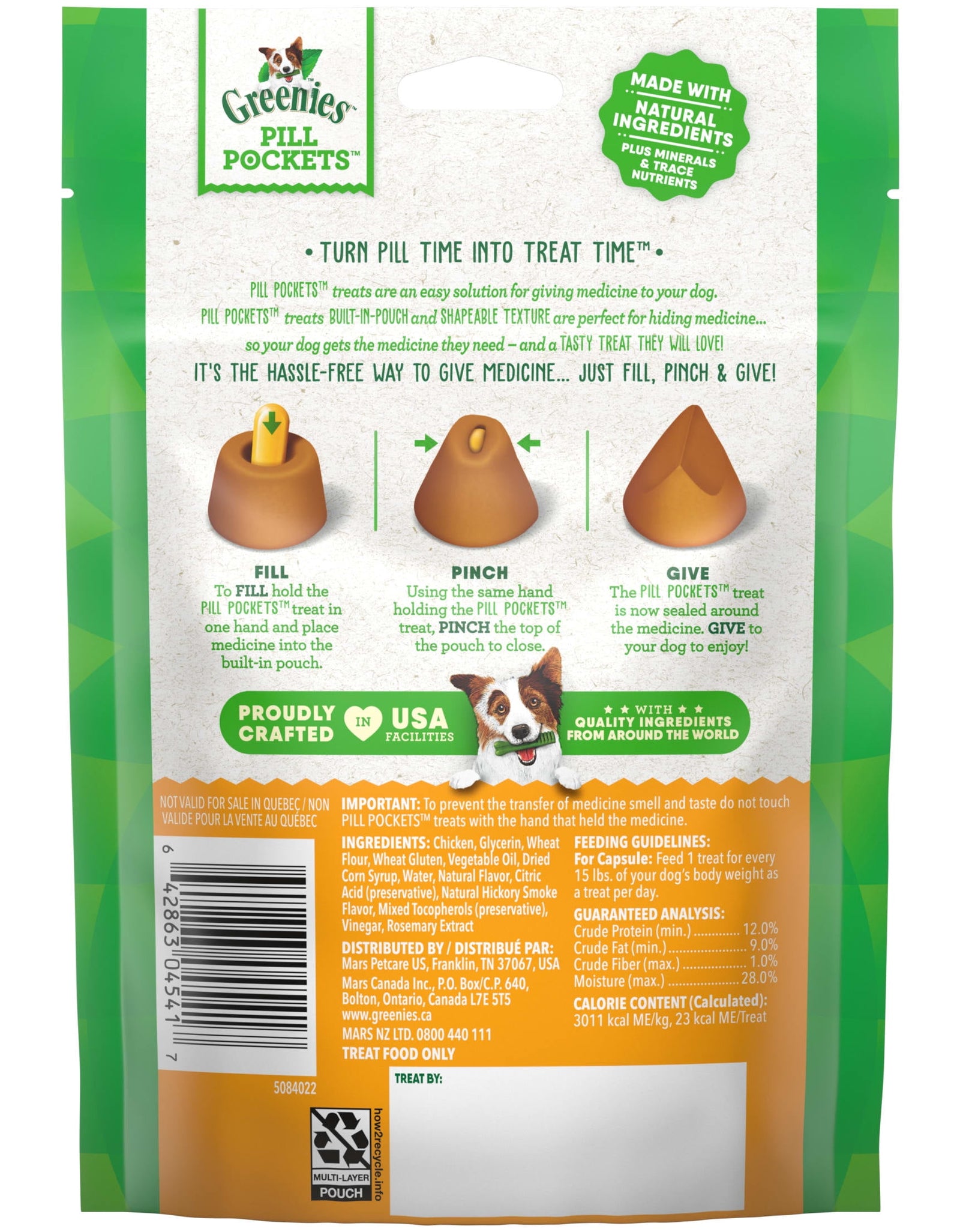 Pill Pockets for Dogs Pill Maskers Size Dry Chicken Dog Treats, 15.8 Oz Pouch