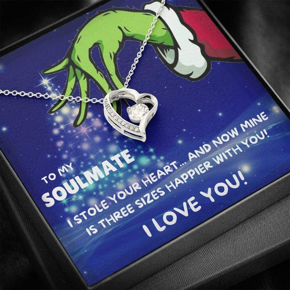 Christmas Necklace Gift for Soulmate Girlfriend Wife Mom Daughter Granddaughter Family Love Necklace Pendant Jewelry with Message Card and Gift LED Box. Christmas Gift for Fiance, Girlfriend, Future Wife, Wife. Fiance, Girlfriend, Future Wife, Wife Gift.