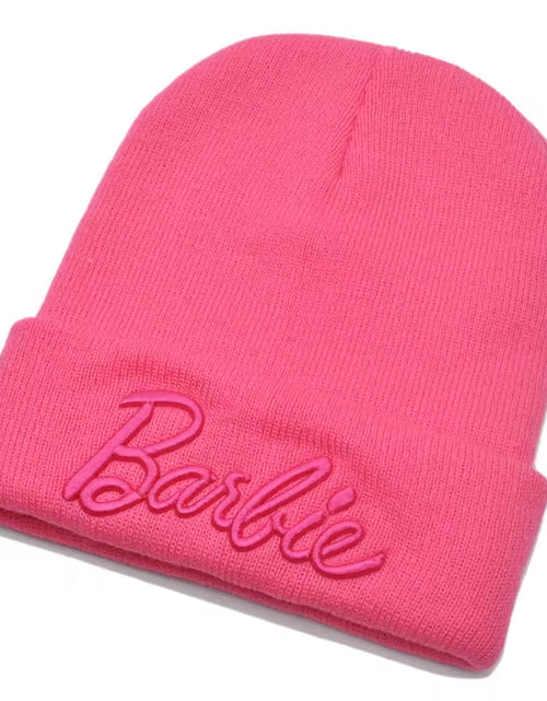 Load image into Gallery viewer, Barbie Knitted Hat Kawaii Y2K Girls Cute Woolen Hat Female Ski Cap Soft Warm Elastic All Match Leisure Hats Kids Adults Gifts
