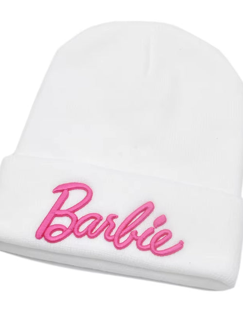 Load image into Gallery viewer, Barbie Knitted Hat Kawaii Y2K Girls Cute Woolen Hat Female Ski Cap Soft Warm Elastic All Match Leisure Hats Kids Adults Gifts
