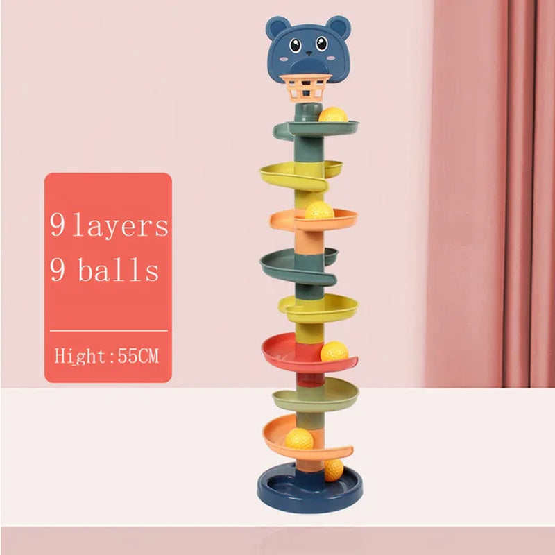 Montessori Baby Toy Rolling Ball Children Montessori Educational Games for Babies Stacking Track Baby Development Toys Children