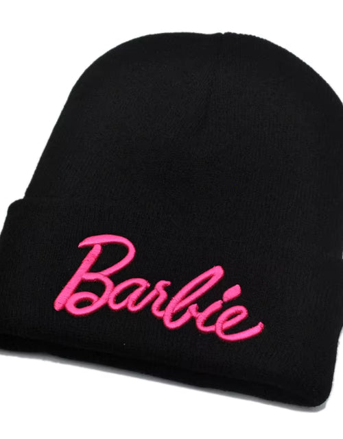 Load image into Gallery viewer, Barbie Knitted Hat Kawaii Y2K Girls Cute Woolen Hat Female Ski Cap Soft Warm Elastic All Match Leisure Hats Kids Adults Gifts
