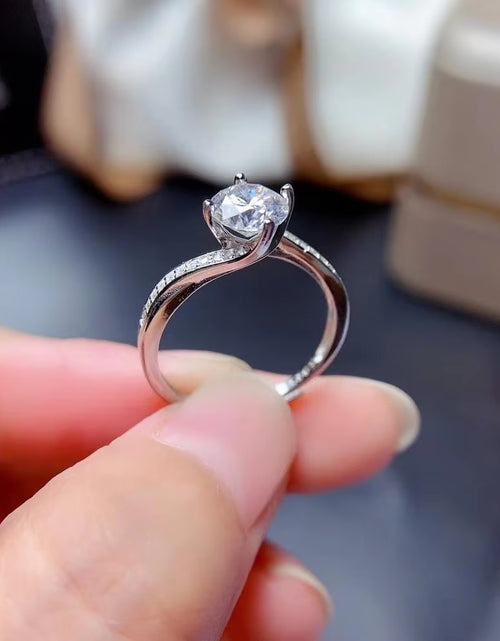 Load image into Gallery viewer, Newest Style Flashing Moissanite Gemstone Ring for Women Jewelry Real 925 Silver Engagement Ring GRA Certificate Girl Party Gift
