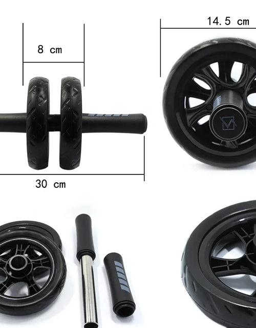 Load image into Gallery viewer, Great-Quality Abs Roller Fitness Equipment 15Cm Mute Non-Slip Double-Wheel Abdominal Wheel Exercise Ab Work Out Gym Muscle
