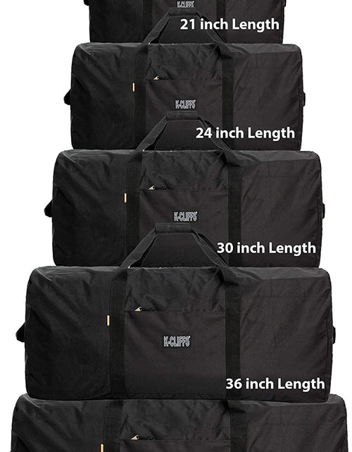 Load image into Gallery viewer, Heavy Duty Cargo Duffel Large Sport Gear Drum Set Equipment Hardware Travel Bag Rooftop Rack Bag (36&quot; X 17&quot; X 17&quot;, Black)
