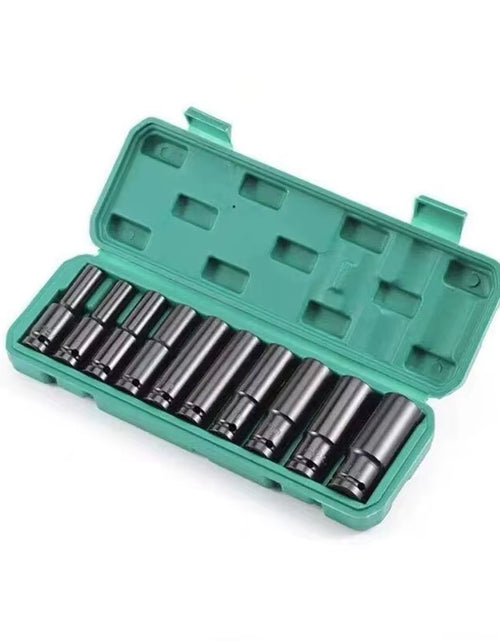 Load image into Gallery viewer, 10Pcs of Extended Socket Head Electric Socket Set Telescopic Socket Head Automotive Maintenance Tool Hexagonal Extension
