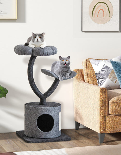 Load image into Gallery viewer, Cat Tree for Large and Small Cats with Curved Metal Supporting Frame
